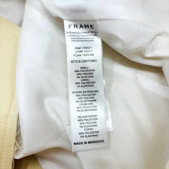 NWT FRAME Oversized Raw Edge Blazer in Butter - Picture 9 of 10